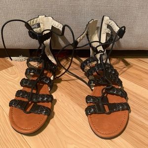 Black gladiator sandals!